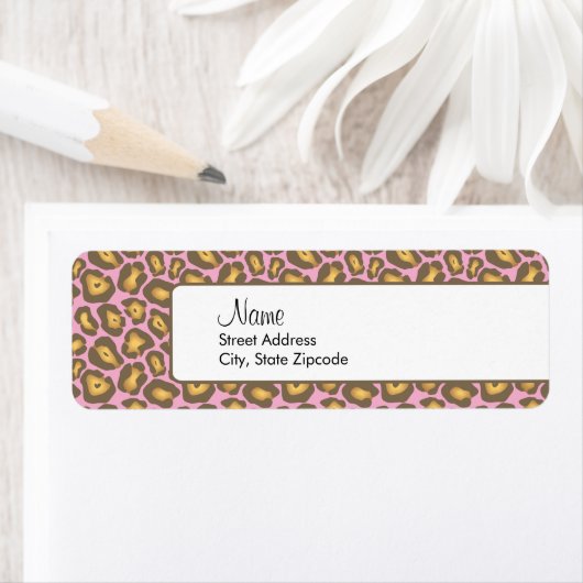 Rosa Leopard-Rücksendeadresse (Insitu)