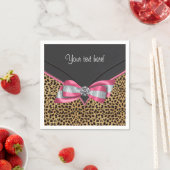 Rosa Leopard Serviette (Beispiel)