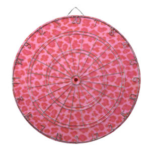 Rosa Leopard Skin Dart Board Dartscheibe