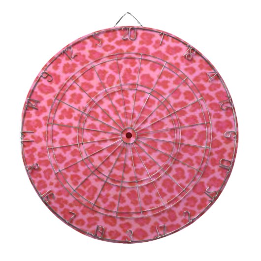 Rosa Leopard Skin Dart Board Dartscheibe (vorne)