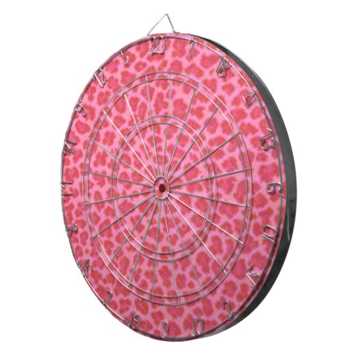 Rosa Leopard Skin Dart Board Dartscheibe (Vorderseite rechts)