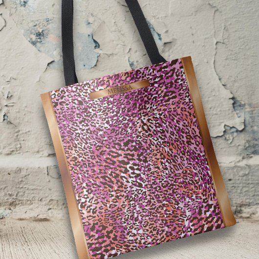 Rosa Leopard-Tarnmuster-Tierdruck-Muster  Tasche