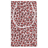 Rosa Leopard-Tierdruck-Muster Kleine Geschenktüte (Rückseite)