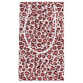 Rosa Leopard-Tierdruck-Muster Kleine Geschenktüte (Vorderseite)