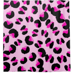 Rosa Leopard. Tierhaut Muster. Leopard. Panther Duschvorhang