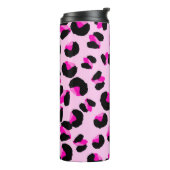 Rosa Leopard. Tierhaut Muster. Leopard. Panther Thermosbecher (Nach links gedreht)