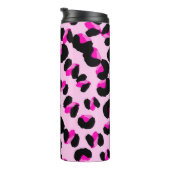 Rosa Leopard. Tierhaut Muster. Leopard. Panther Thermosbecher (Nach rechts gedreht)