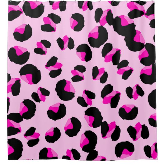 Rosa Leopard. Tierisches Hautmuster. Leopard. Pant Duschvorhang (Vorderseite)