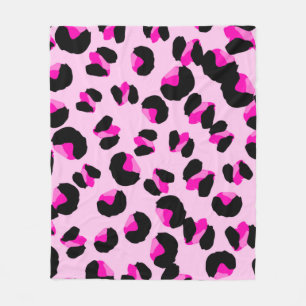 Rosa Leopard. Tierisches Hautmuster. Leopard. Pant Fleecedecke