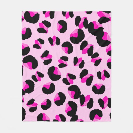 Rosa Leopard. Tierisches Hautmuster. Leopard. Pant Fleecedecke (Vorderseite)