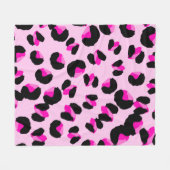 Rosa Leopard. Tierisches Hautmuster. Leopard. Pant Fleecedecke (Vorderseite (Horizontal))