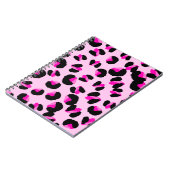 Rosa Leopard. Tierisches Hautmuster. Leopard. Pant Notizblock (Linke Seite)