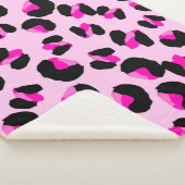 Rosa Leopard. Tierisches Hautmuster. Leopard. Pant Sherpadecke (3/4)