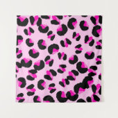 Rosa Leopard. Tierisches Hautmuster. Leopard. Pant Wandteppich (Vorderseite (Horizontal))