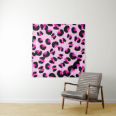 Rosa Leopard. Tierisches Hautmuster. Leopard. Pant Wandteppich (Beispiel (Horizontal))