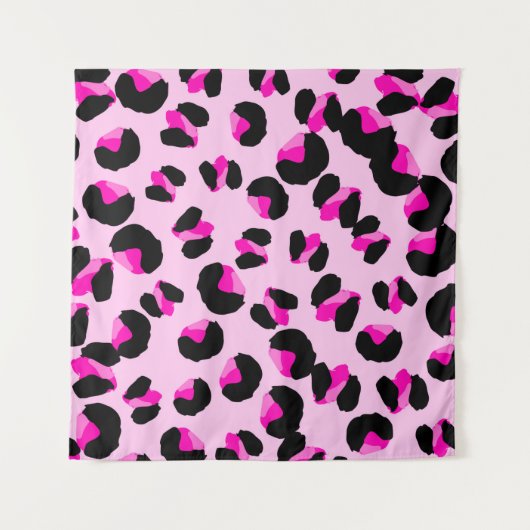 Rosa Leopard. Tierisches Hautmuster. Leopard. Pant Wandteppich (Vorderseite)