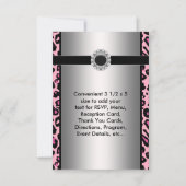 Rosa Leopard-UAWG RSVP Karte (Rückseite)