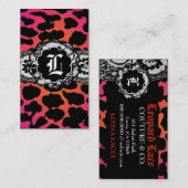 Rosa Leopard und Spitze des Feuer-311 Visitenkarte (Vorne/Hinten)