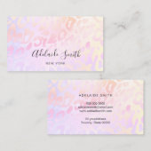 Rosa Leopard Visitenkarte (Vorne/Hinten)