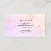 Rosa Leopard Visitenkarte (Rückseite)