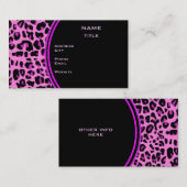 Rosa Leopard-Visitenkarte Visitenkarte (Vorne/Hinten)