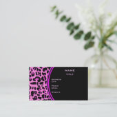 Rosa Leopard-Visitenkarte Visitenkarte (Stehend Vorderseite)