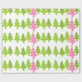 Rosa Leopard-Weihnachtsbaum Geschenkpapier (Flach)