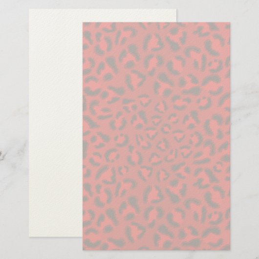 Rosa Leopardbeschaffenheitsmuster Briefpapier (Vorne/Hinten)