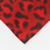 Rosa Leopardbeschaffenheitsmuster Fleecedecke (Ecke)