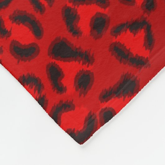 Rosa Leopardbeschaffenheitsmuster Fleecedecke (Ecke)