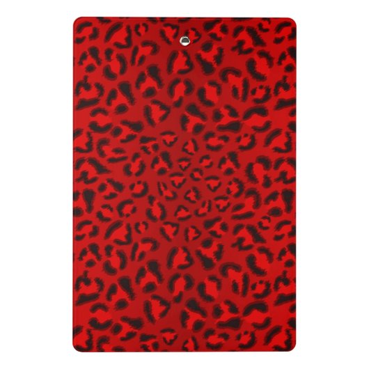 Rosa Leopardbeschaffenheitsmuster Mini Klemmbrett (Rückseite)