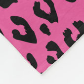Rosa Leoparddruck-Fleecedecke | Tierstellen Fleecedecke (Ecke)