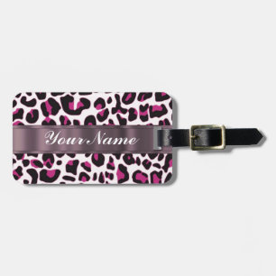 Rosa Leoparddruck Gepäckanhänger