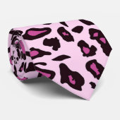 Rosa Leoparddruck Krawatte (Gerollt)