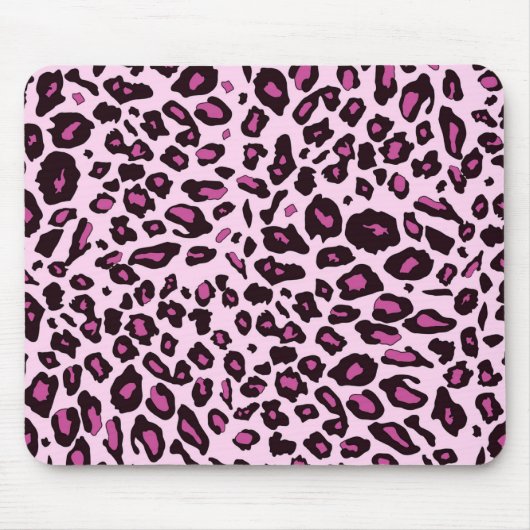 Rosa Leoparddruck Mousepad (Vorne)