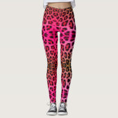 rosa Leoparddruck-NeonLeggings Leggings (Vorderseite)