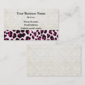 Rosa Leoparddruckmuster Visitenkarte (Vorne/Hinten)