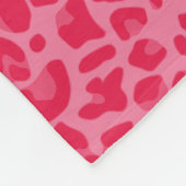 Rosa Leoparde, personalisierter Name Fleecedecke (Ecke)