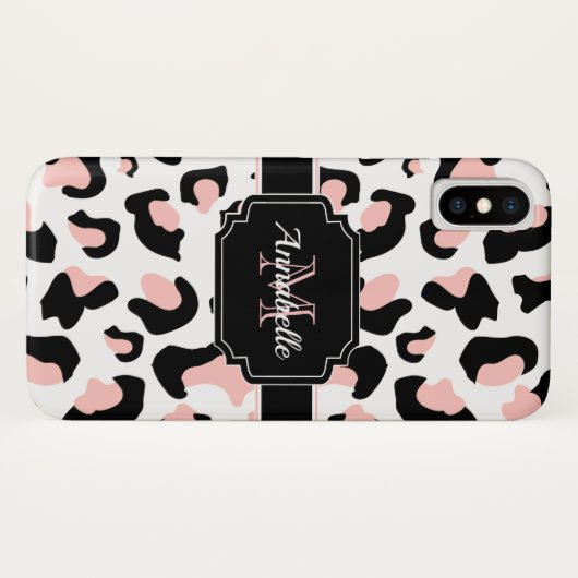 Rosa Leoparden Case-Mate iPhone Hülle (Rückseite (Horizontal))