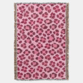 Rosa Leoparden-Druck-Muster Decke (Vorderseite Vertikal)