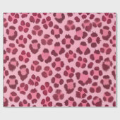 Rosa Leoparden-Druck-Muster Geschenkpapier (Flach)