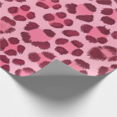 Rosa Leoparden-Druck-Muster Geschenkpapier (Ecke)