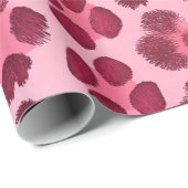 Rosa Leoparden-Druck-Muster Geschenkpapier (Rolleneckpunkt)