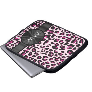 Rosa Leoparden Laptopschutzhülle