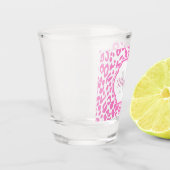 Rosa Leoparden Schnapsglas (Links)