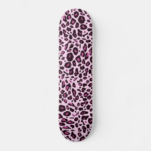 Rosa Leoparden Skateboard (Vorderseite)