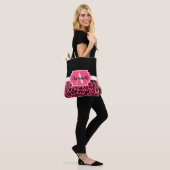 Rosa Leoparden Tasche (Am Model)
