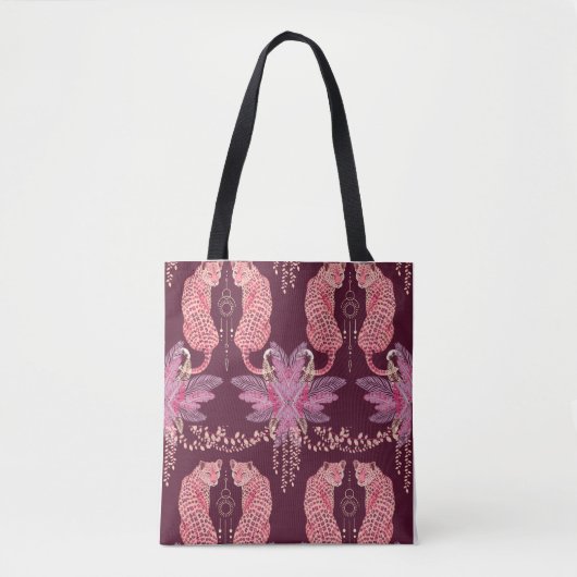 Rosa Leoparden-Tasche Tasche (Vorderseite)