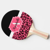 Rosa Leoparden Tischtennis Schläger (Seitenansicht)