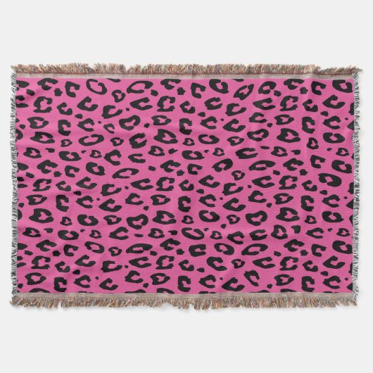 Rosa Leopardendecke Decke (Vorderseite)
